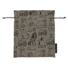 Marushin 6905014400 Lisa Larson Green Dog Drawstring Bag