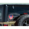 Puerto Rico Flag Shield Shape Decal car Bumper Window Sticker