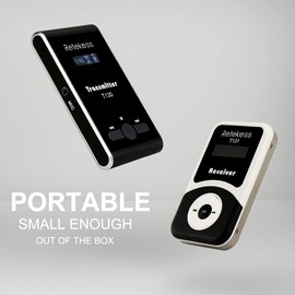 Retekess T130 Wireless Audio Tour Guide System, Translation Headphones for Church, Classic Style, Easy to Use, Assisted Listening Devices for Court,Training,Interpreter (1 Transmitter 2 Receivers)