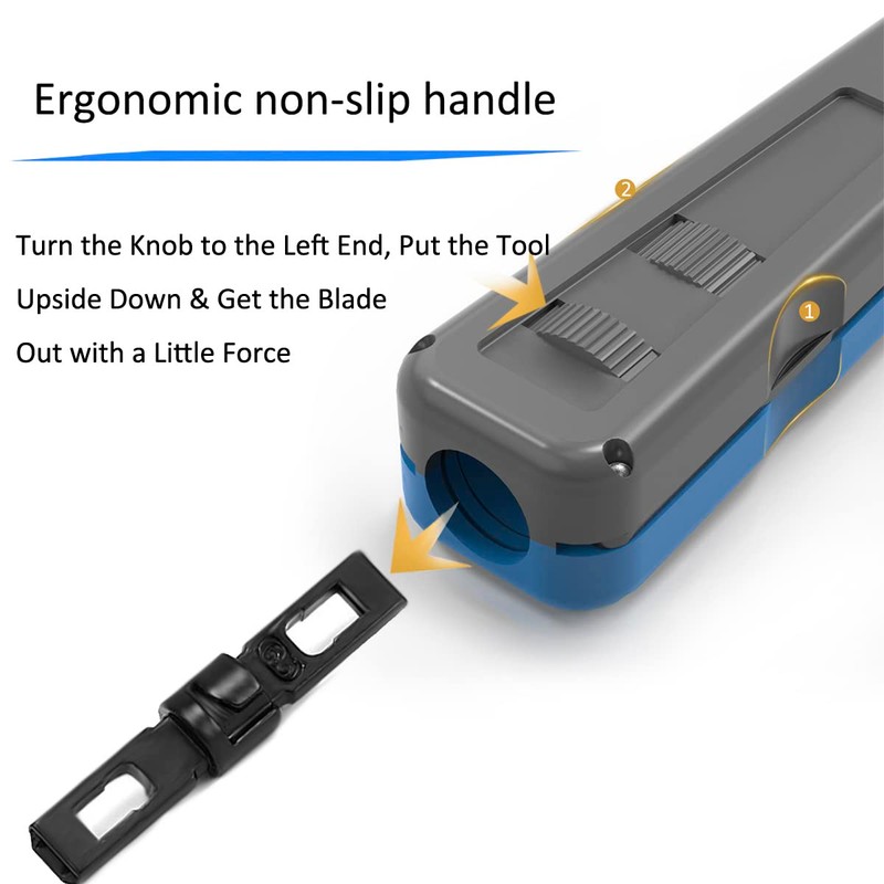 Punch Down Impact Tool with 110 and 66 Blades, Network