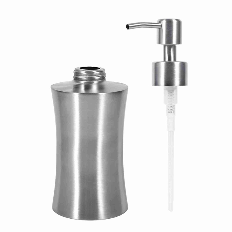 304 Stainless Steel Bathroom Shower Pump Lotion Dispenser Liquid Bottle
