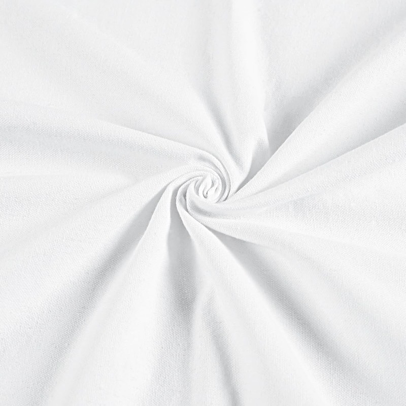 DOSLY IDÉES Farmhouse Shower Curtain, White Cloth Button Curtain, Cotton