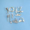 Unbranded Golf Charm Collection Antique Silver Tone 10 Charms -