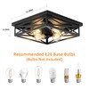 DIKAIDA 4-Light Flush Mount Ceiling Light Fixture, Kitchen Lights, Black