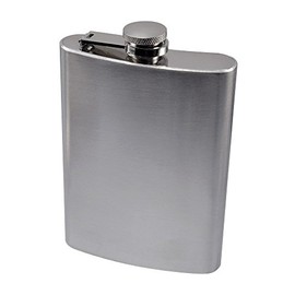 MFH Flachmann, Edelstahl, chrom matt, 8 OZ, 225 ml