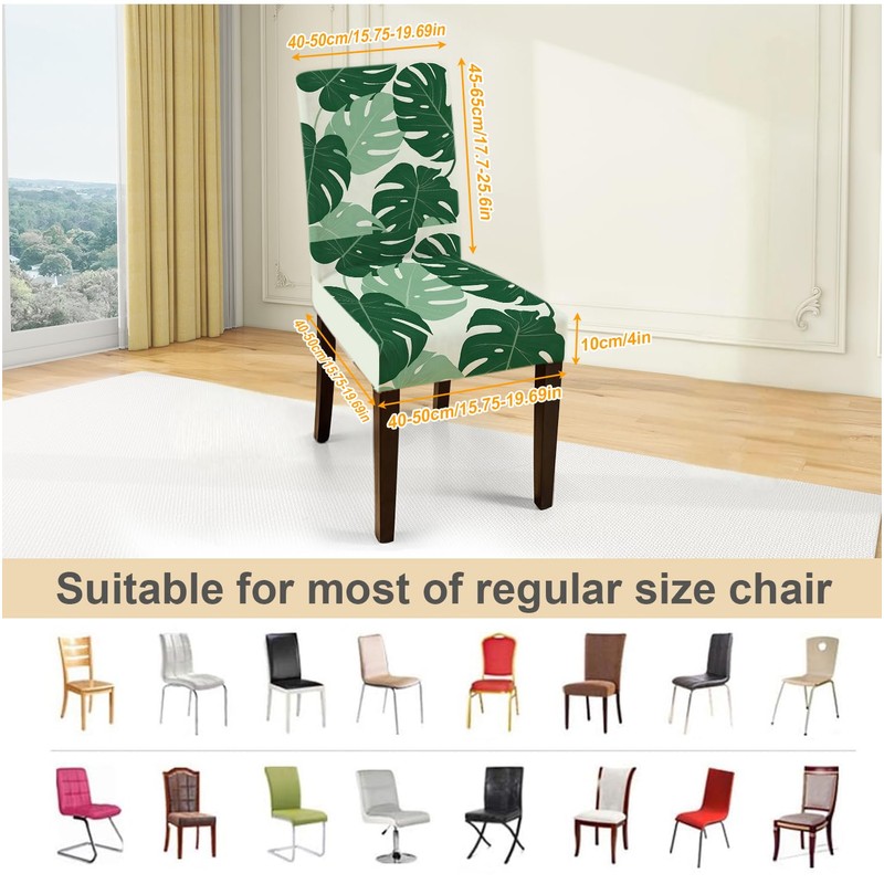 THISFIND Chair Covers for Dining Chairs Set of 6, Tropical
