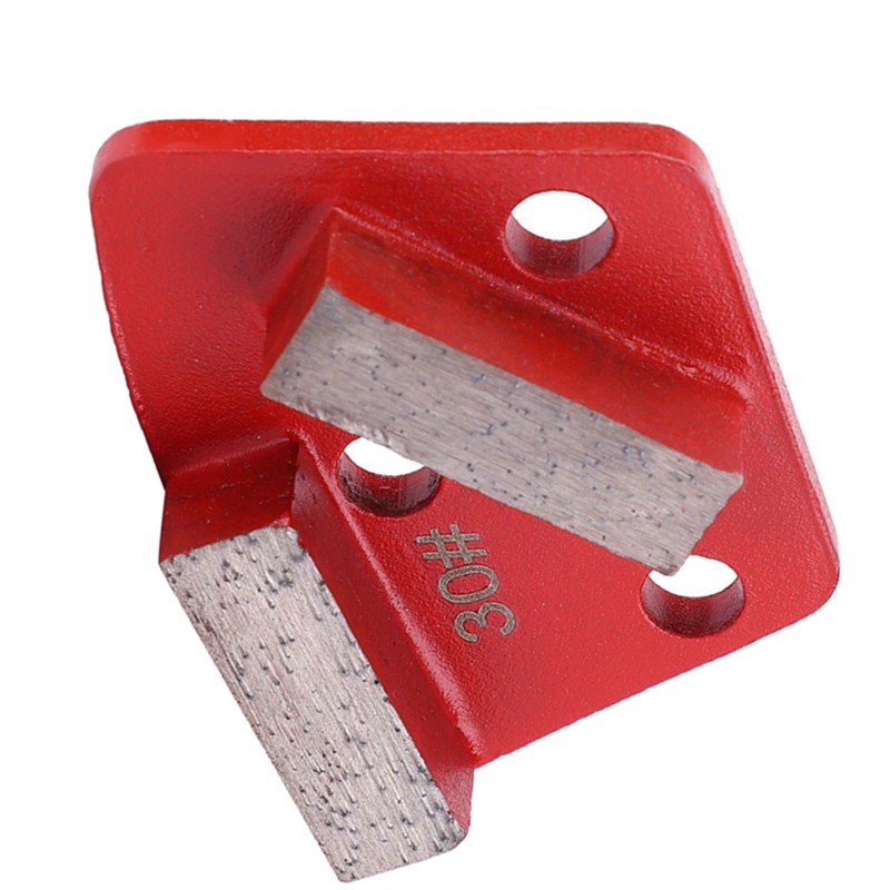 3PCS Trapezoid Diamond Floor Grinding Pad Disc #30 Grit Metal