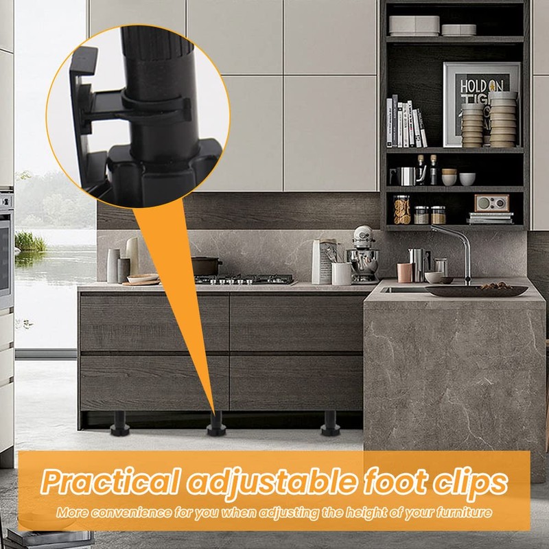 THATSRAD 20 x Kitchen Base Brackets Pedestal Clip Kitchen Pedestal