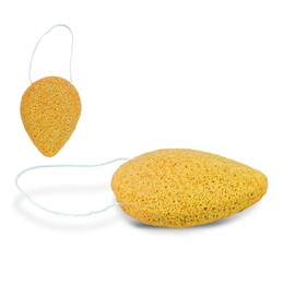 Casalfe Konjac Natural Face Sponge 100% Biodegradable Gentle Exfoliating Contains Turmeric Soothing Turmeric