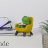 Refintural Miniature Frog Figurines - Funny Frog Sculpture for Shelf,