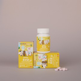 Icle Kids Children's Lactobacillus Chewable Baby Infant Probiotics Bifidus Beneficial Bacteria 60 Tablets, 1 Piece / 아이클키즈 어린이유산균 츄어블 아기 유아 프로바이오틱스 비피더스 유익균 60정, 1개