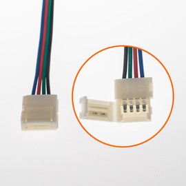 4 Pin Solder Free Female Connector Cable for RGB 3528 5050 LED Strip Light (10 PCS)