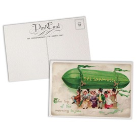 Vintage St. Patrick's Day Postcards - 24 Retro Saint Patricks Day Postcards - Assorted Messages Designs - Old Fashion Saint Patricks Day Cards Printed on Antique Textured Style Cardstock - Featuring