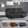 ULTICOR Squared Jacquard Design 8-Pieces Recliner Sofa Covers Stretch Reclining
