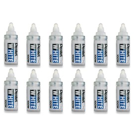 Pentel White Marker Marcador Permanente Color de tinta Blanco Punta Ancha Caja con 12 Piezas-X100-W-Granel