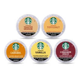 Starbucks K-Cup Coffee Pods, Flavored Hot or Iced Coffee, Variety Pack, 40 Keurig Pods
