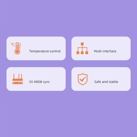 ARGB Fan Hub Controller, 5V 3Pin PWM Fans Splitter with Hidden Magnetic Base, Serial ATA Power Port, Supports Up to 10 PC Case Fans