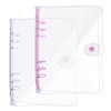 DY.2ten 2 Pack A5 Transparent Soft PVC 6 Holes Binder