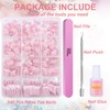 Fake Toe Nails Set - 240PCS Short Square French False