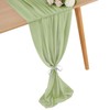 10ft Sage Green Chiffon Table Runner 1 Piece 27x120 Inches