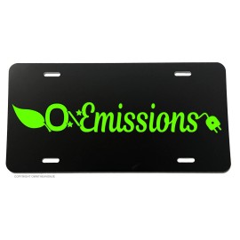 Own The Ave Inc. Zero Emissions Electric Car Vehicle EV Clean Energy V01 License Plate Cover