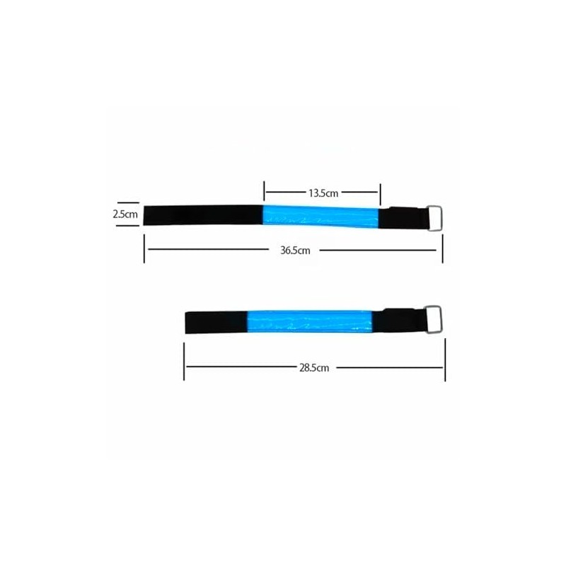 TRIXES Reflective 2PC LED Armbands - Hook and Loop Fastening