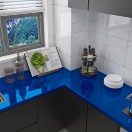 CHIHUT 12”x472” Adhesive Mirror Stickers for Walls Metallic Peel and Stick Wallpaper Non-Glass Flexible Soft Mirror Film Reflective Mirror Sticker Decal for Bathroom Kitchen Cabinets Countertops Craft