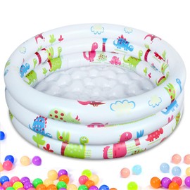 DIELOVEHUA Paddling Pool Diameter 90 x 22 cm, Inflatable Pool Children, Swimming Pool Children, Round Swimming Pool, Children's Pool for Gardens, Outdoors, Beaches