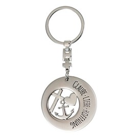 Key Ring Solid Faith Love Hope, silver