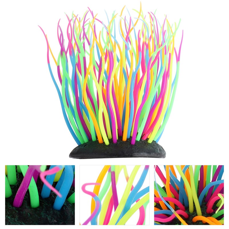 Artificial Sea Anemone Coral Soft Silicone Simulation Luminous Sea Anemone