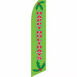 Neoplex Happy Holidays Flag Flutter Feather Banner Swooper Merry Christmas Bundle Kit