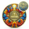 Delicate Sunflower 7 Month Sobriety Coin - One Day at