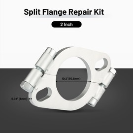 EVIL ENERGY 2 Inch Split Flange Repair Kit, Exhaust Flat Oval Flange Connection, Carbon Steel Exhaust Flange Replacement, 2 PCS