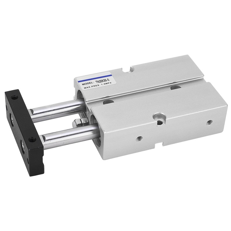 Air Cylinder Pneumatic 2 Piston Rod 2 Shaft Double Action