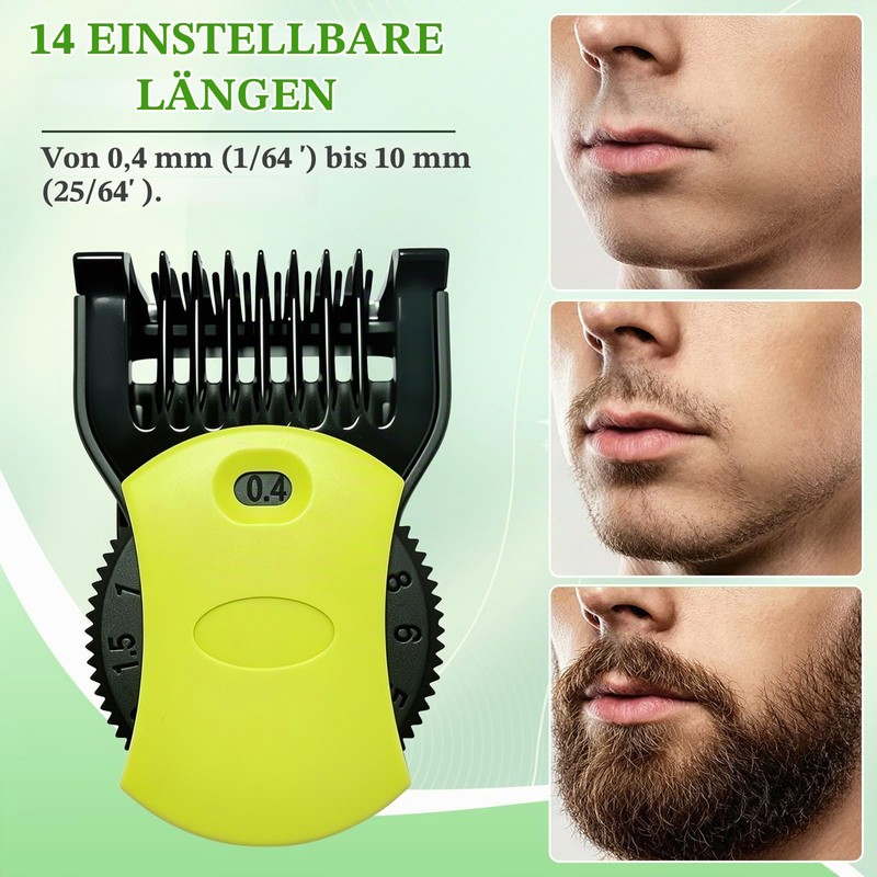 14-in-1 Trimmaufsatz (0,4–10 mm) Verstellbarer Aufsatz Trimmer Aufsätze