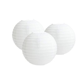 Pack of 3 Paper Lantern Lampshade Party Birthday Baby Shower Wedding Celebration Decoration (White, 6" (15cm))