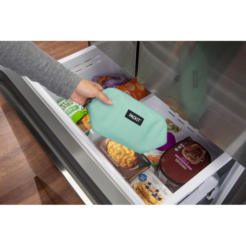 PackIt Freezable Snack Bag, Sage, Built with EcoFreeze Technology, Foldable,