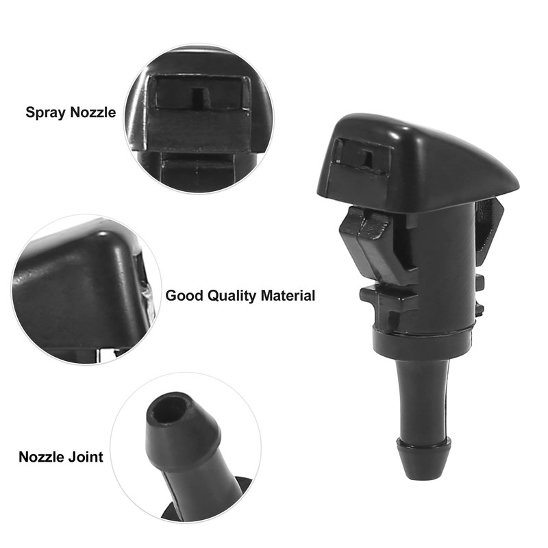 X AUTOHAUX Set of 2 car windscreen wipers, washer nozzles,