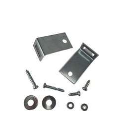 Harris Hardware TP3839-B Brushed Stainless Steel Pilaster Shoes and Brackets for 6 in. Wide x 1-1/4 in. Thick Pilasters