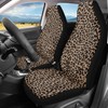 Quelytytrip Brown Leopard Print Car Seat Cover for Women Men,Front