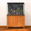 MIRRORANG 180x46cm Stone Aquarium Background Black Rock Fish Tank Poster