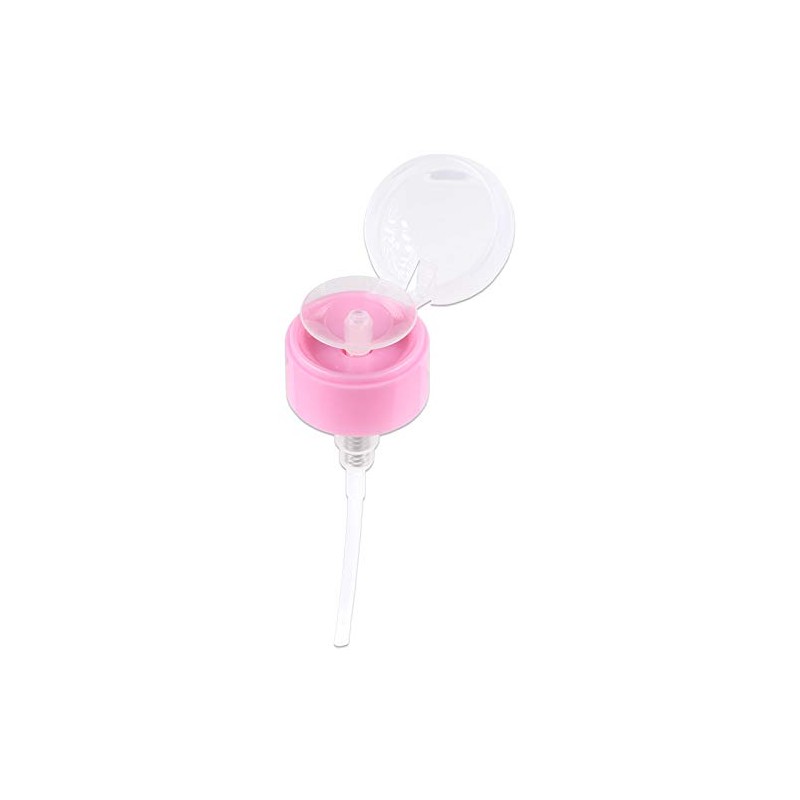 PANA 10oz Pink with Word Push-Down Dispenser Bottle - 1