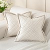 Volcanics Christmas Decorative Cream White Throw Pillow Covers 50x50cm (20x20)