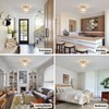 Zlepmlla Glass Ceiling Light, Clear Ribbed Glass Ceiling Light Fixture