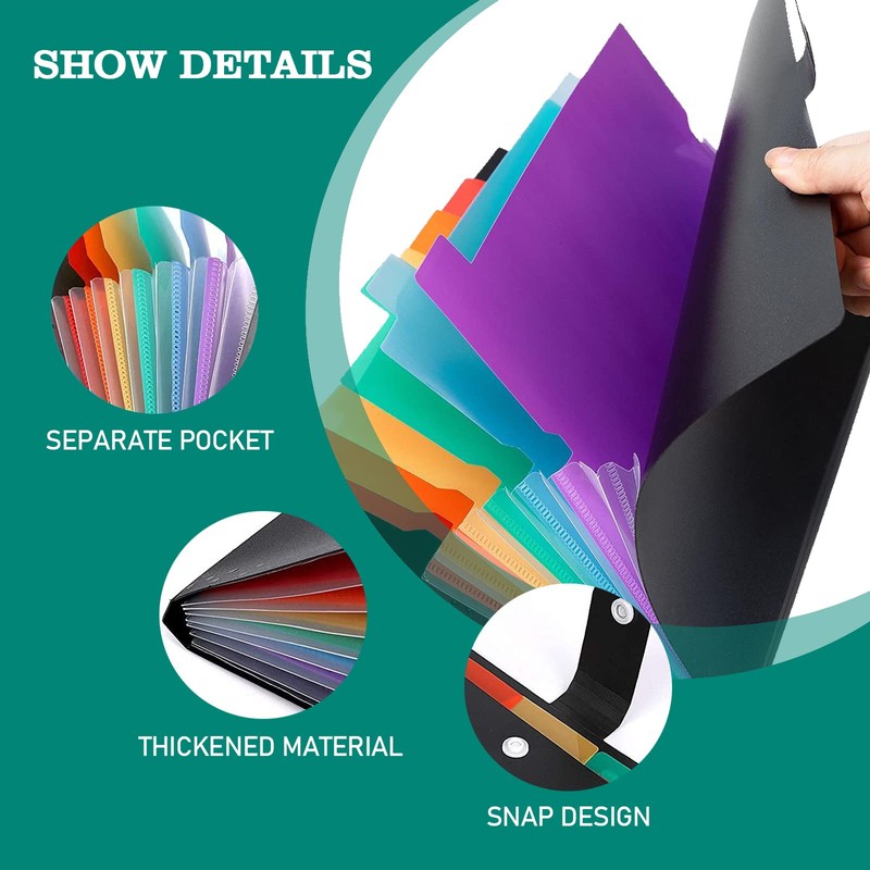CZAYEFNH A4 Expanding Folder Expandable Folder 7 Pockets Expandable Folder