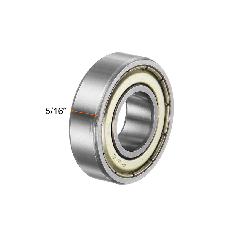 sourcing map R8ZZ Deep Groove Ball Bearing, 5pcs 1/2" x