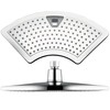 Dream Spa AquaFan 12 inch All-Chrome Rainfall-LED-Shower-Head with Color-Changing LED/LCD