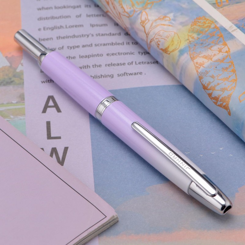 Jinhao 10 Capless Fountain Pen with Box, Gradient Light Purple