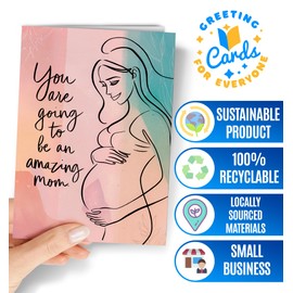 Baby Shower Card - Congratulations on Pregnancy Announcement for Baby Boy, Girl, Gender Neutral - New Mum - Welcome Babies Card for Parents to be - Congrats Expecting Mom - Amazing Mom