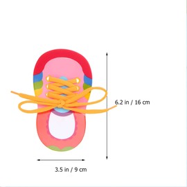 Toyvian Children Shoelace Threading Teaching Toys Toddler Lacing Shoes Early Education Teaching Aids 2pcs